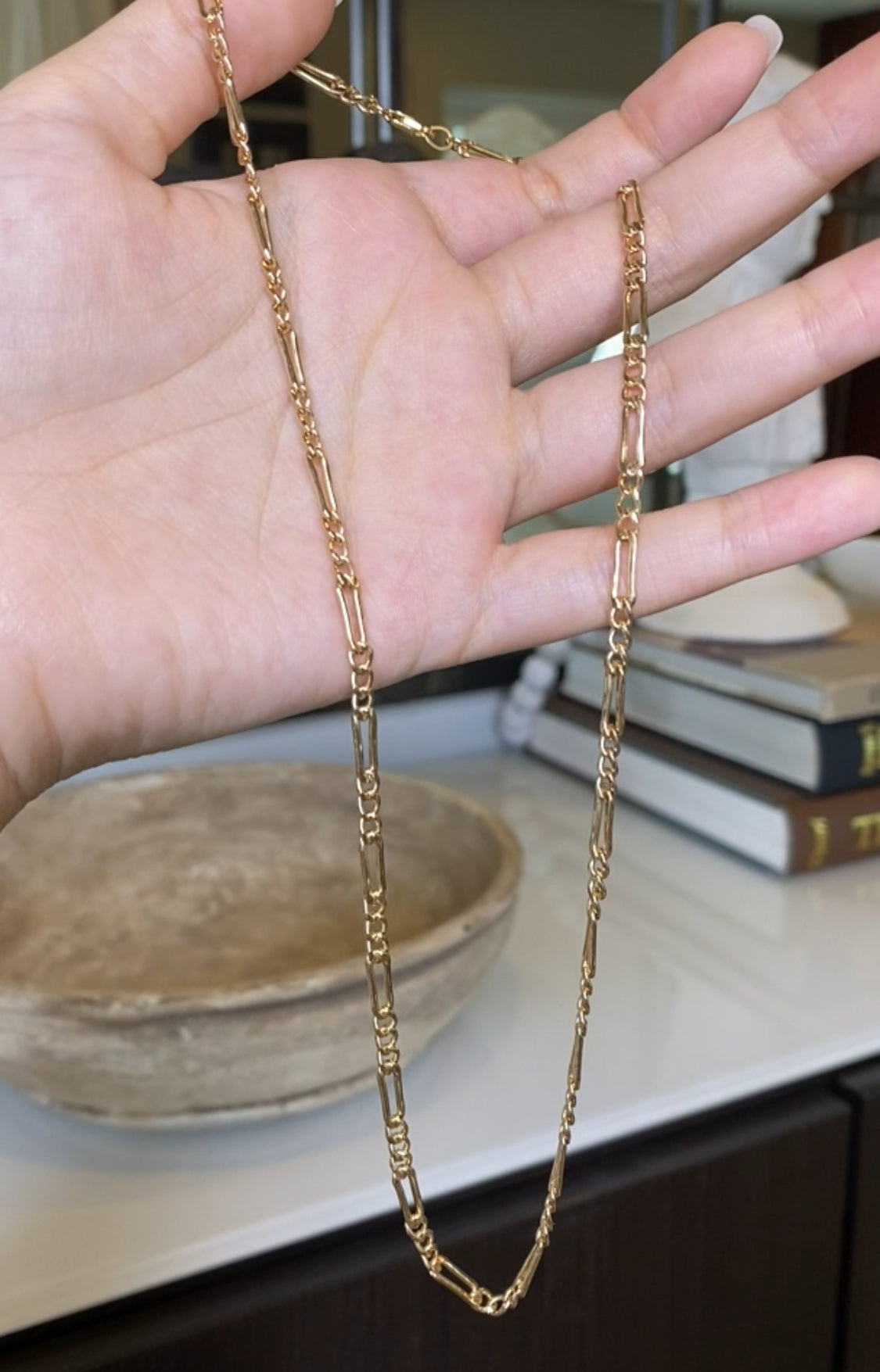 Classic Figaro Chain Necklace | Timeless 14K Gold-Filled Chain